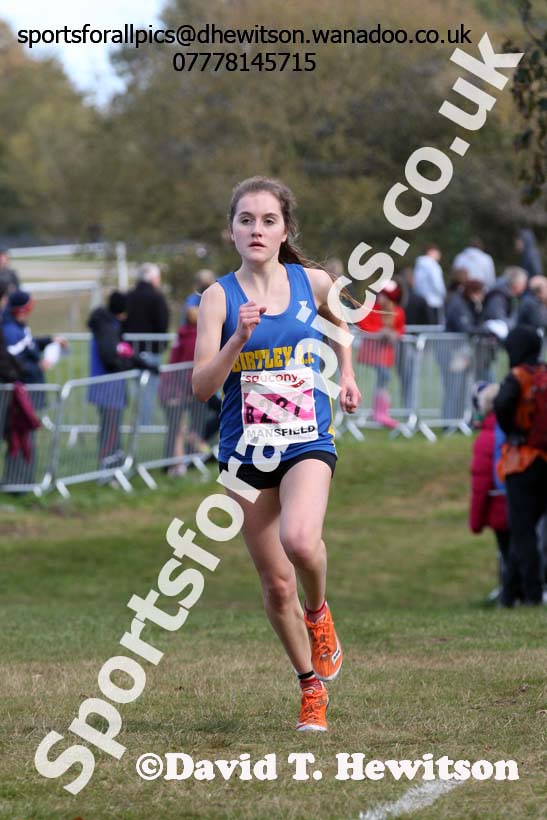 Junior women, 2016 National Cross Cpuntry Relays, Berry Hill Park, Mansfield. Photo: David T. Hewitson/Sports for All Pics
